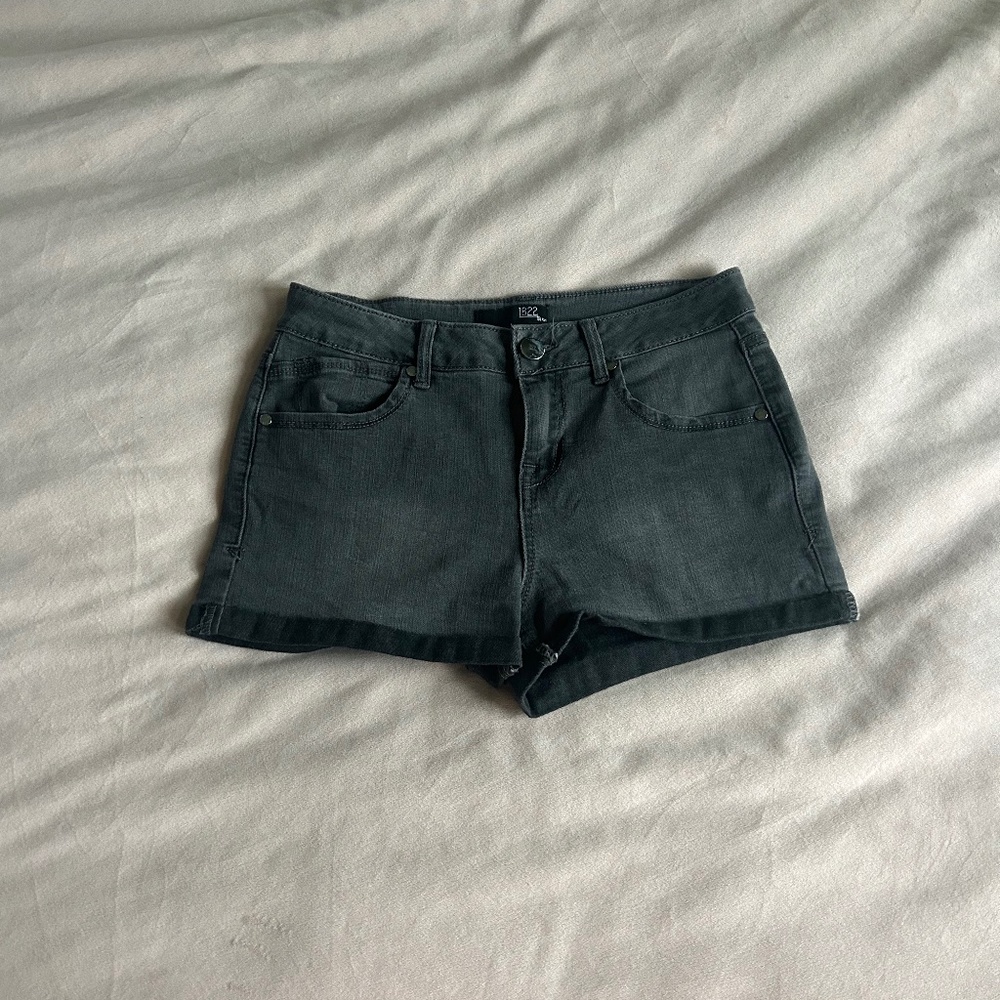 Black Denim Shorts